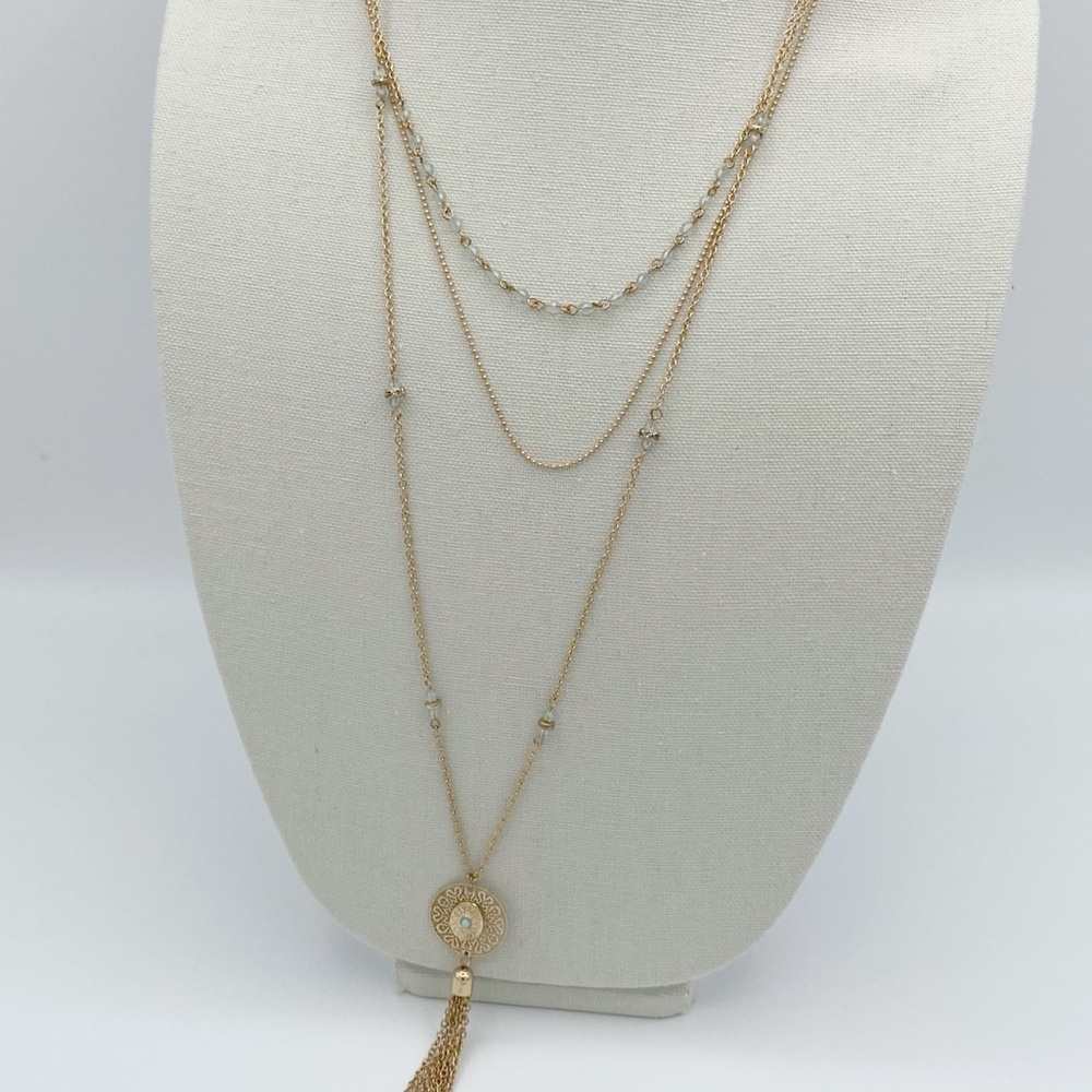 Charming Charlie Gold Tone Layered Necklace